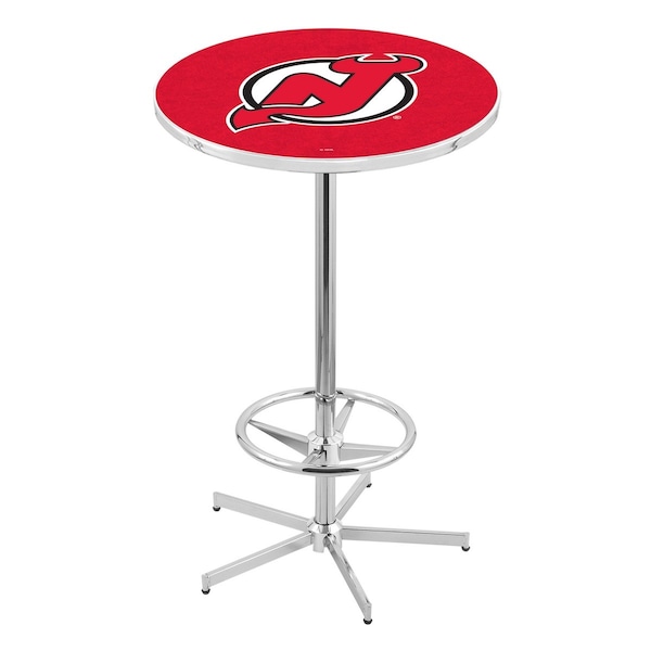 42" Chrome New Jersey Devils Pub Table